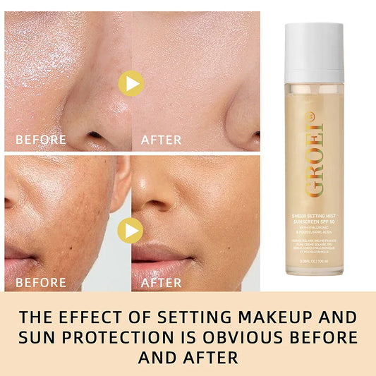 Facial Sunscreen Spray Strong Moisturizing Rapid Absorption Refreshing Not Sticky Isolate Uv Anti Oxidation Body Sunblock Spray