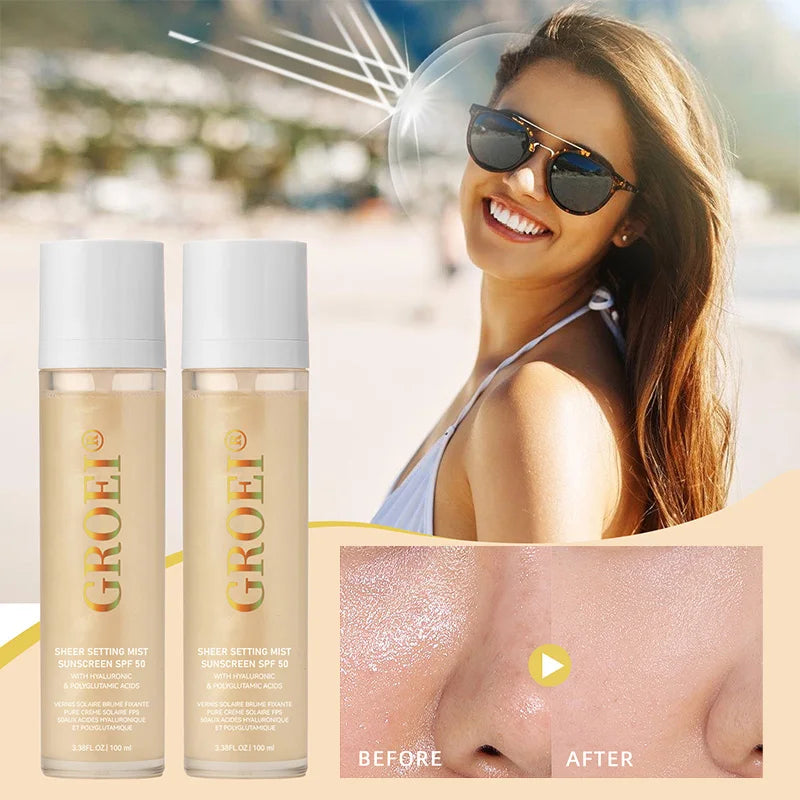 Facial Sunscreen Spray Strong Moisturizing Rapid Absorption Refreshing Not Sticky Isolate Uv Anti Oxidation Body Sunblock Spray