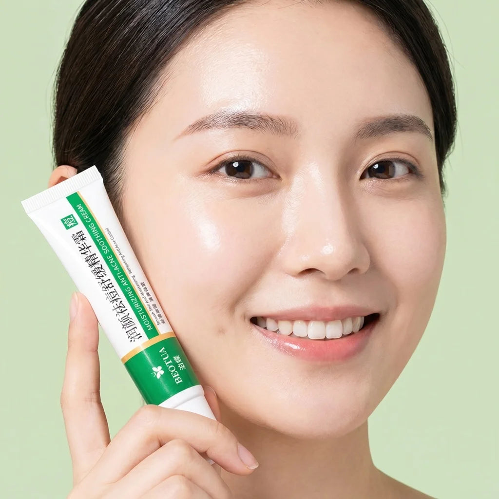 Skin Soothing Cream Moisturizing Refreshing Oil Control Facial Care Cream for Blemish Rough Uneven Breakout Skin