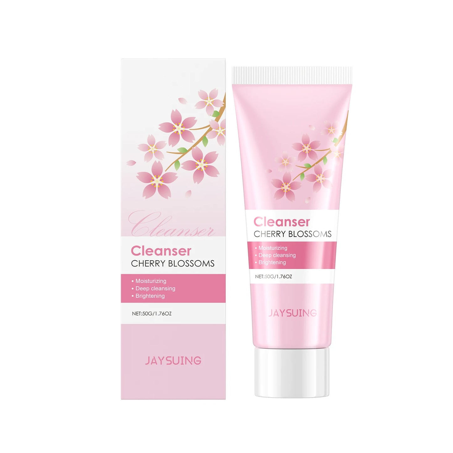 Sakura Skincare Set Moisturizer Face Cream Serum Toner Facial Cleanser Eye Cream Anti-Wrinkle Brighten Face Care Kit for Women
